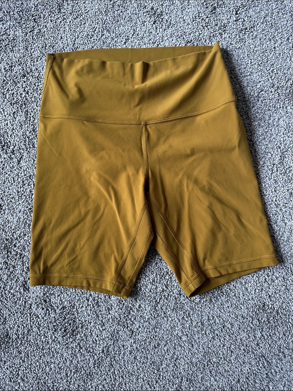 lululemon athletica High-Rise Bike Shorts in Mustard